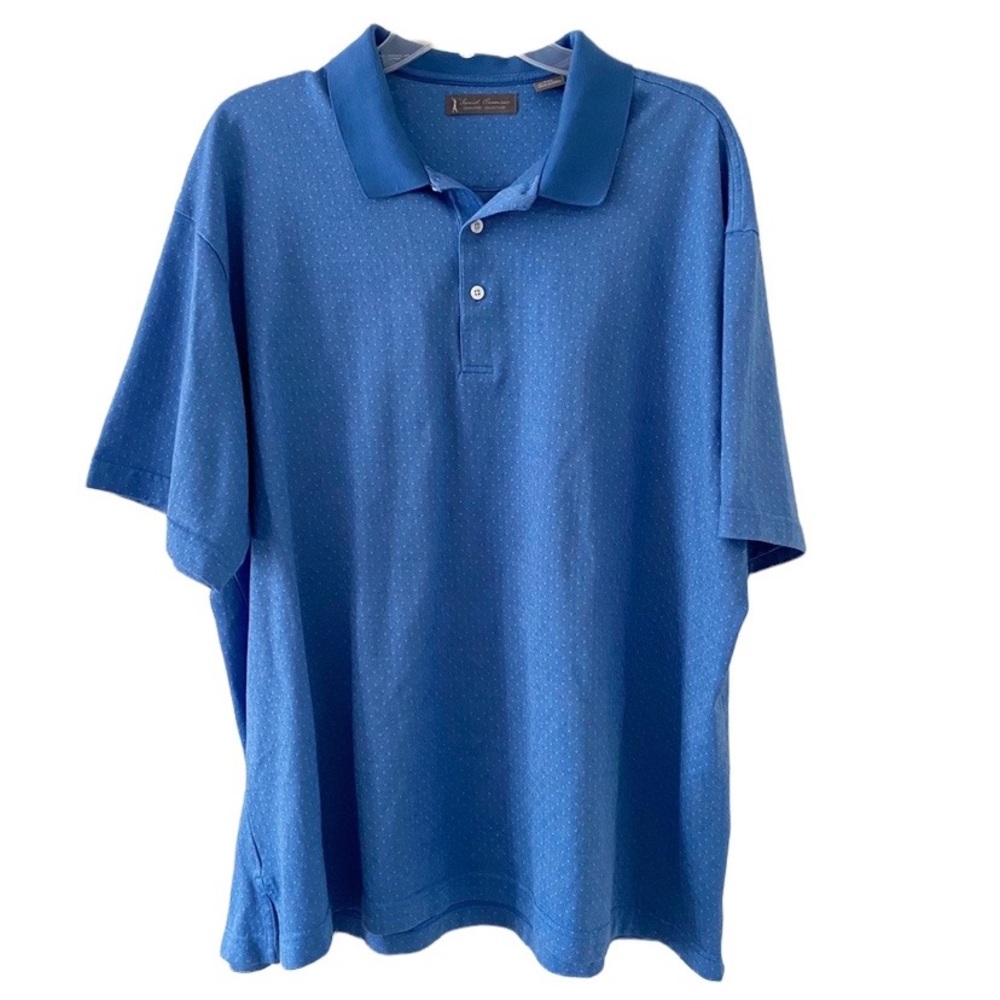 Daniel Cremieux Polo Short Sleeve Collared Cotton Blue Buttons Mens Sz XXL